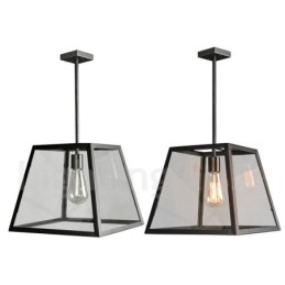 Vintage Metall Taklampa Med Glasskärm