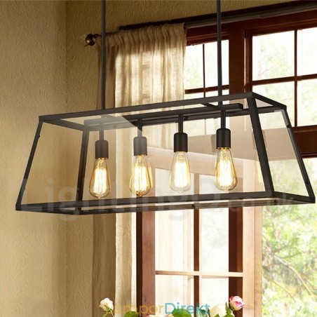Rustic Lodge Vintage Metall Taklampa Med Glasskärm Rustic Lodge Vintage Metall Taklampa Med Glasskärm