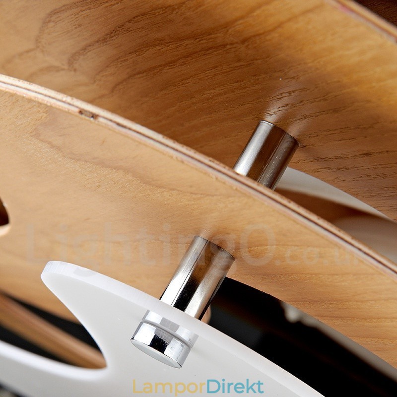 Wood Flush Mount Light