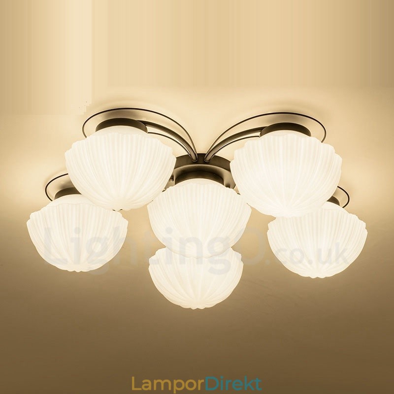 6 Light Rustic Lodge Integrerad Ljuskrona