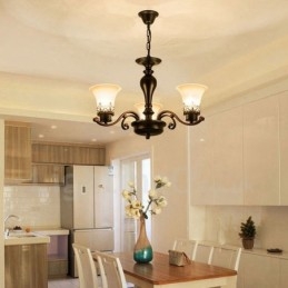 3 Ljus Rustik Stuga Integrerad Metallkrona