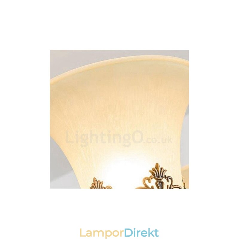6 Light Rustic Lodge Integrerad Metallkrona