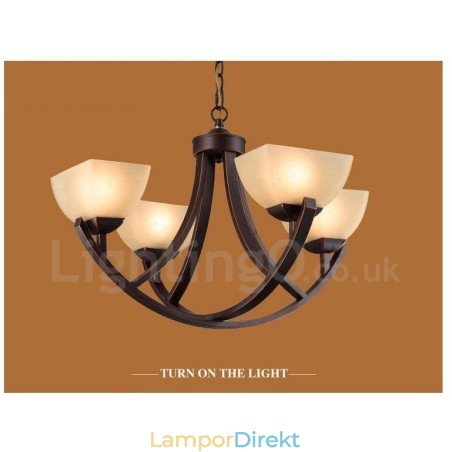 Light Rustic Lodge Integrerad Metallkrona Light Rustic Lodge Integrerad Metallkrona