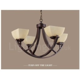 Light Rustic Lodge Integrerad Metallkrona
