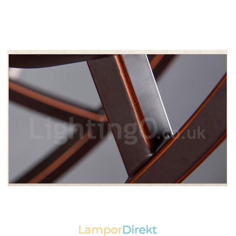 8 Light Rustic Lodge Integrerad Metallkrona