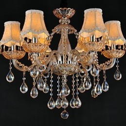 Ljuskrona Crystal Traditional Classic Glass 6 Light