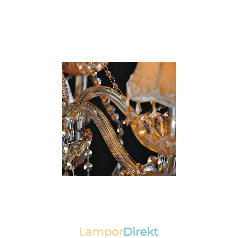 Ljuskrona Crystal Traditional Classic Glass 6 Light