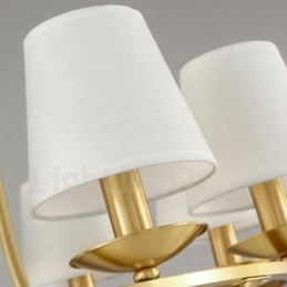 Mässing 8 Ljus Rustik Lodge Integrerad Metall Koppar Ljuskrona