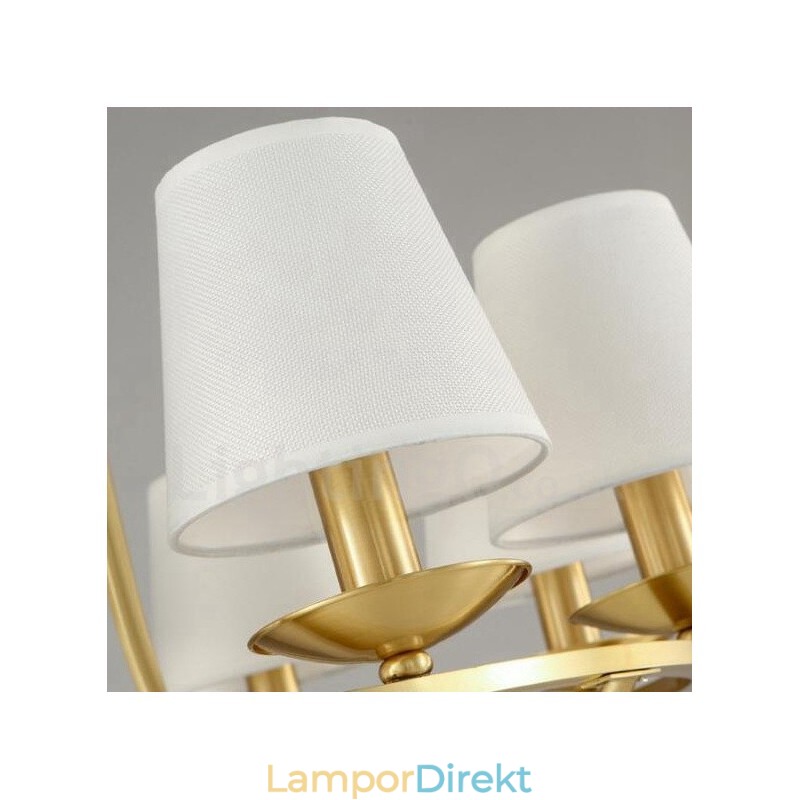 Mässing 8 Ljus Rustik Lodge Integrerad Metall Koppar Ljuskrona