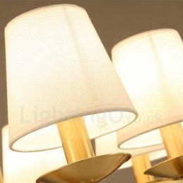 Mässing 8 Ljus Rustik Lodge Integrerad Metall Koppar Ljuskrona