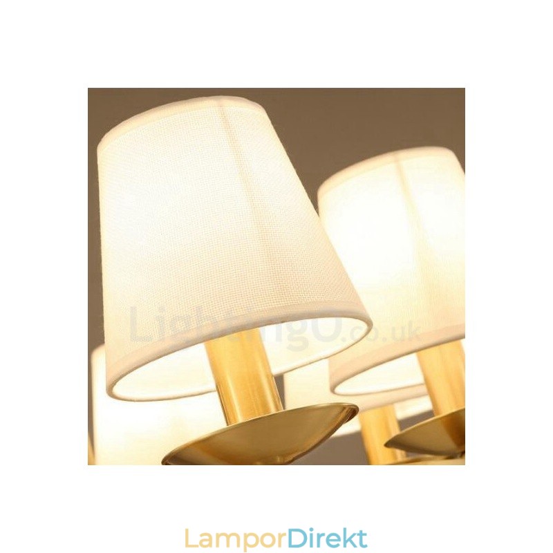 Mässing 8 Ljus Rustik Lodge Integrerad Metall Koppar Ljuskrona