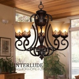 Light Rustic Lodge Integrerad Metallkrona