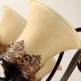 8 Light Rustic Lodge Integrerad Metallkrona