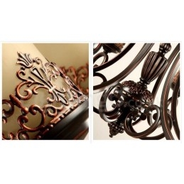 8 Light Rustic Lodge Integrerad Metallkrona