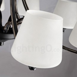 6 Light Rustic Lodge Integrerad Metallkrona