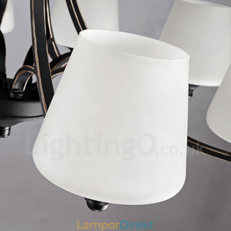 6 Light Rustic Lodge Integrerad Metallkrona