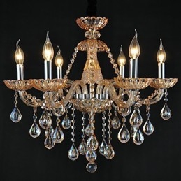 Ljuskrona Crystal Traditional Classic Glass 6 Light