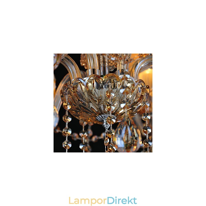 Ljuskrona Crystal Traditional Classic Glass 6 Light