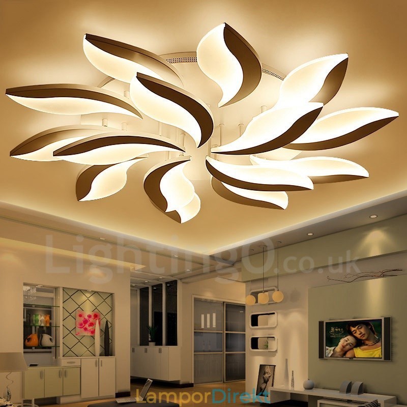 15 Ljus Modern Samtida Integrerad 128W Ljuskrona