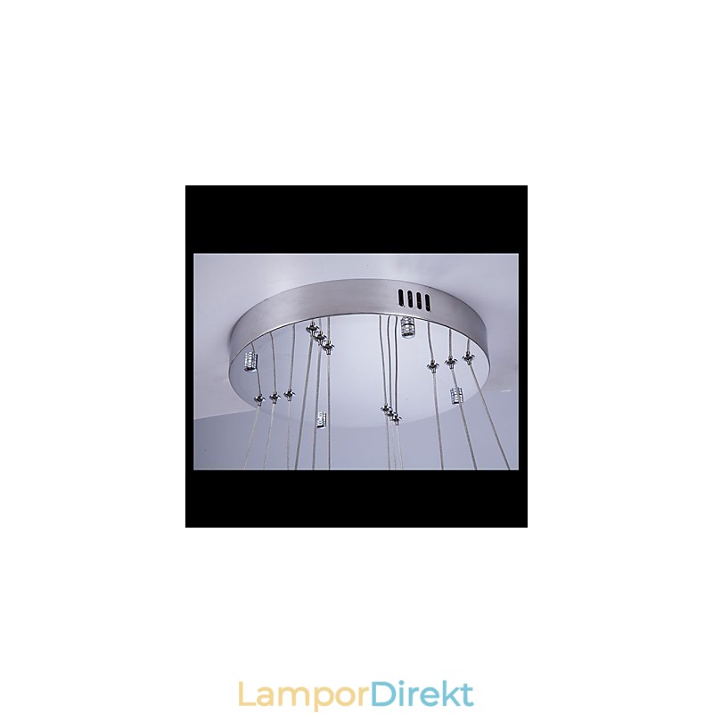 Taklampa Modern Belysning Varmvit Tre Ringar D204060 Transparent K9 Stora Taklampor I Kristall