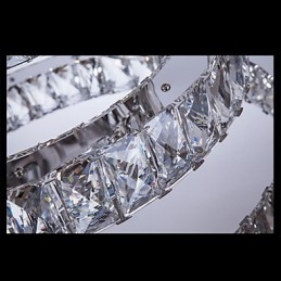 Taklampa Modern Belysning Varmvit Tre Ringar D204060 Transparent K9 Stora Taklampor I Kristall