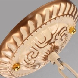 11 Ljus, Integrerad Metallkrona I Medelhavsstil Med Skärm I Glas