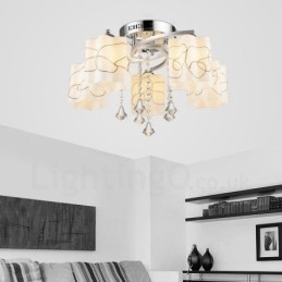 5 Ljus Modern Och Modern Integrerad Ljuskrona