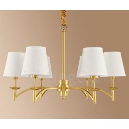6 Light Rustic Lodge Integrerad Metallkrona