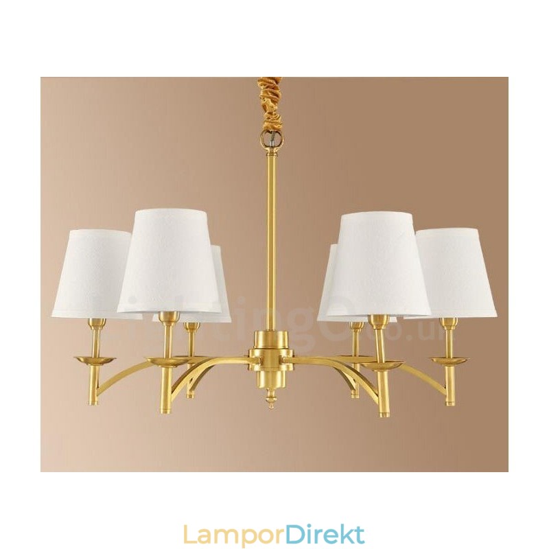6 Light Rustic Lodge Integrerad Metallkrona