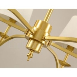 6 Light Rustic Lodge Integrerad Metallkrona