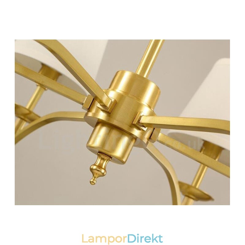 6 Light Rustic Lodge Integrerad Metallkrona