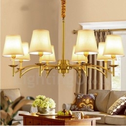 8 Light Rustic Lodge Integrerad Metallkrona