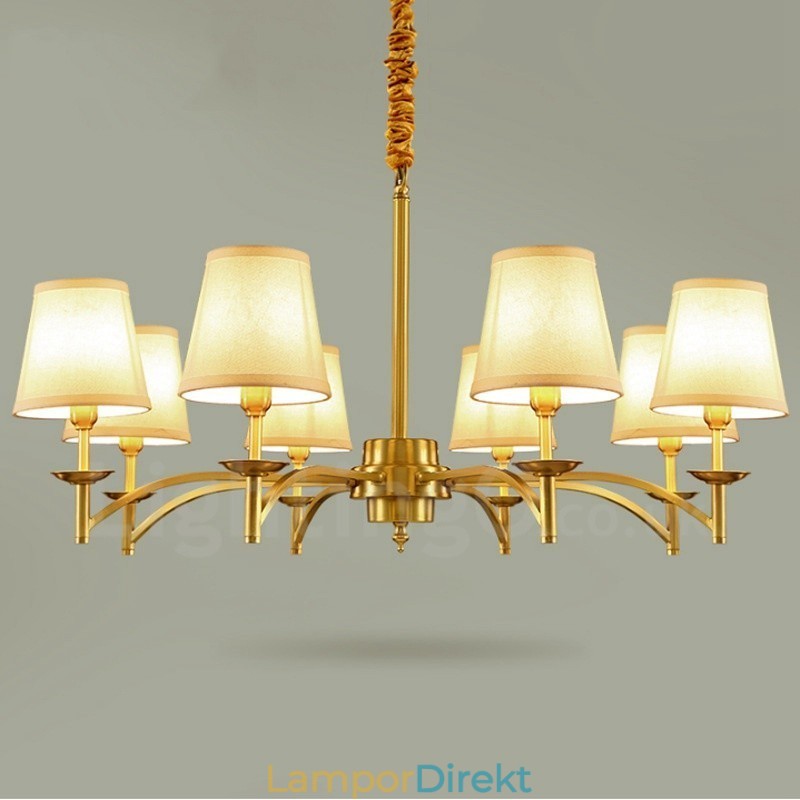 8 Light Rustic Lodge Integrerad Metallkrona