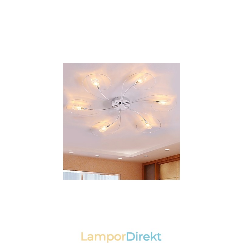Modern Och Modern Elektropläterad Ljuskrona Infälld