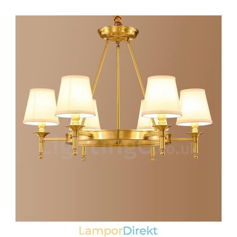 6 Light Rustic Lodge Integrerad Metallkrona