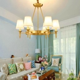 6 Light Rustic Lodge Integrerad Metallkrona