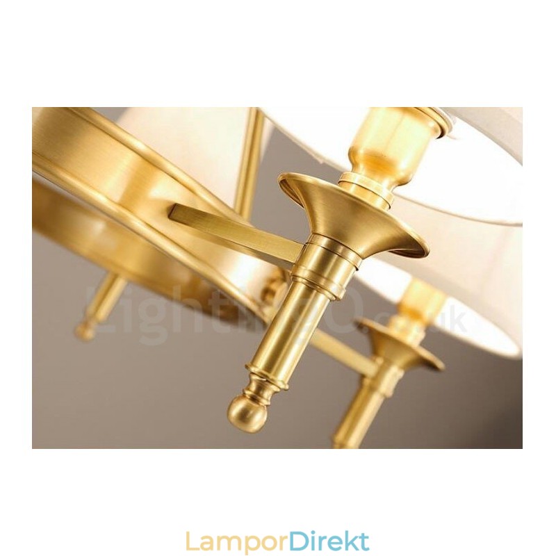 6 Light Rustic Lodge Integrerad Metallkrona