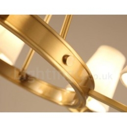 6 Light Rustic Lodge Integrerad Metallkrona