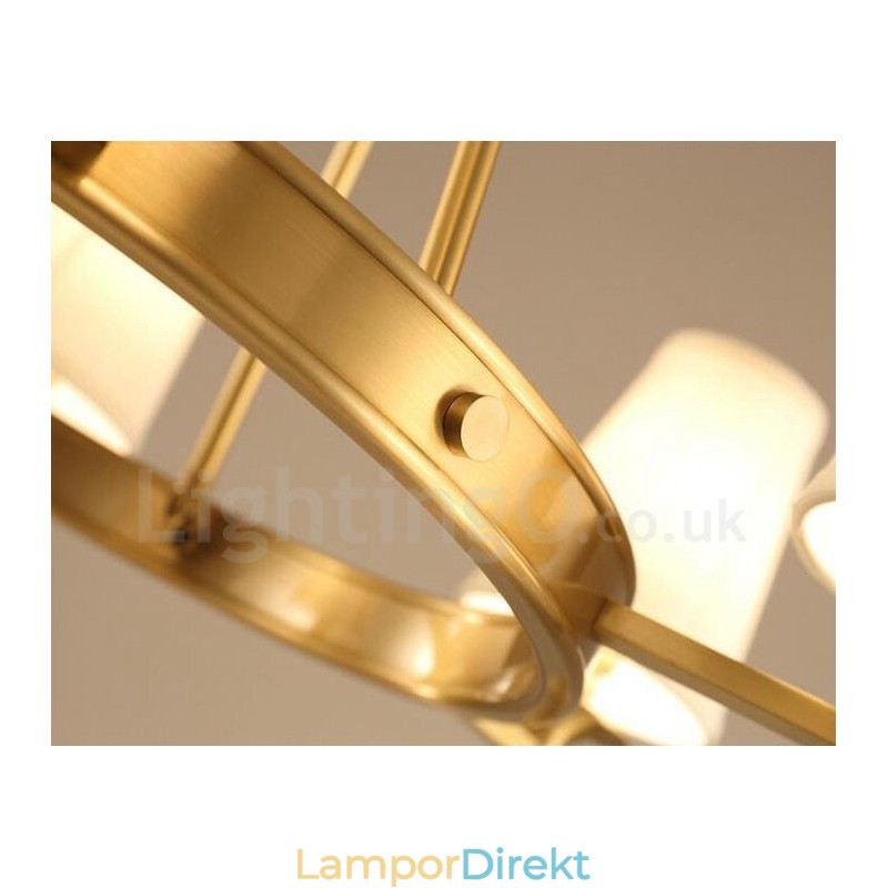 6 Light Rustic Lodge Integrerad Metallkrona