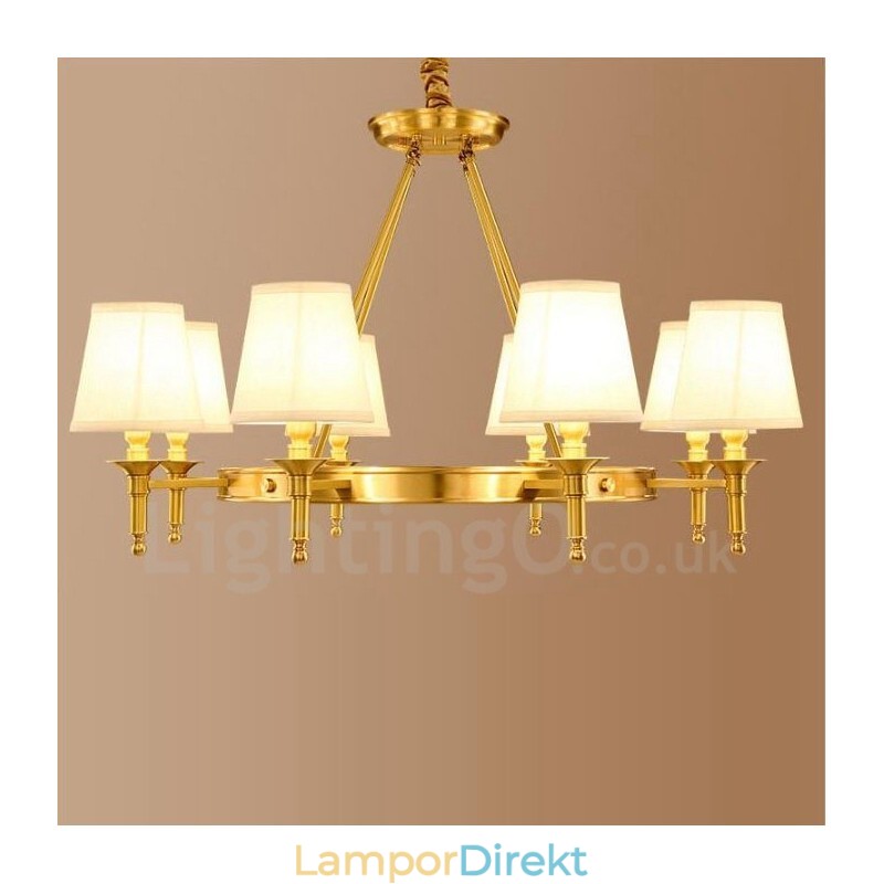 8 Light Rustic Lodge Integrerad Metallkrona
