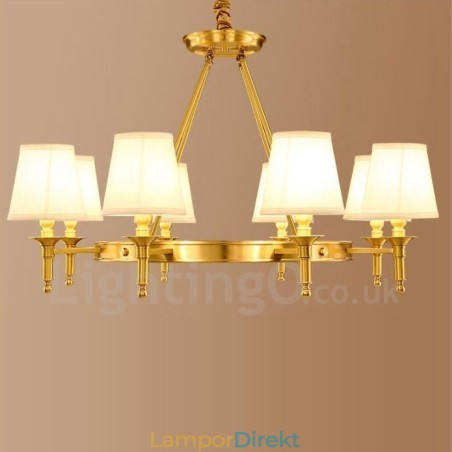 8 Light Rustic Lodge Integrerad Metallkrona