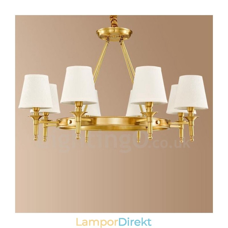 8 Light Rustic Lodge Integrerad Metallkrona