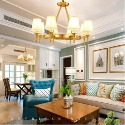 8 Light Rustic Lodge Integrerad Metallkrona