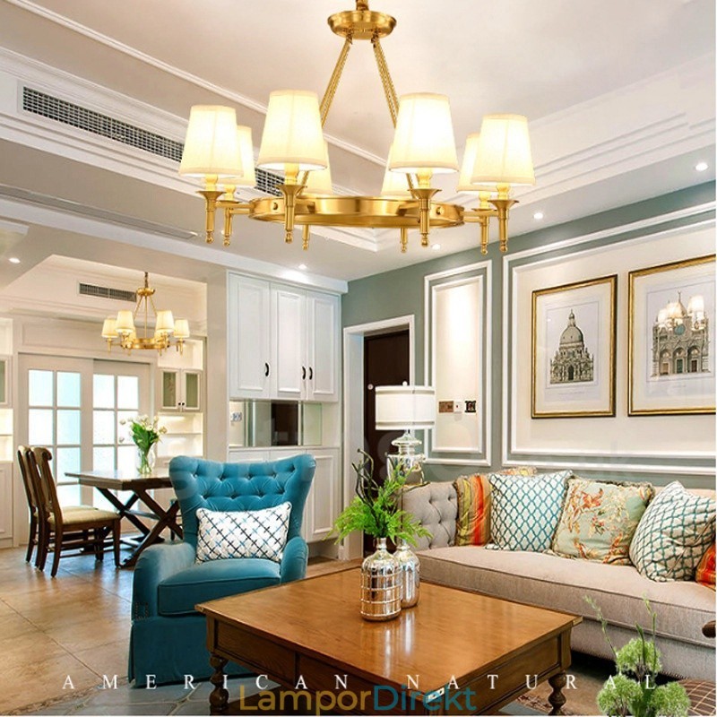 8 Light Rustic Lodge Integrerad Metallkrona