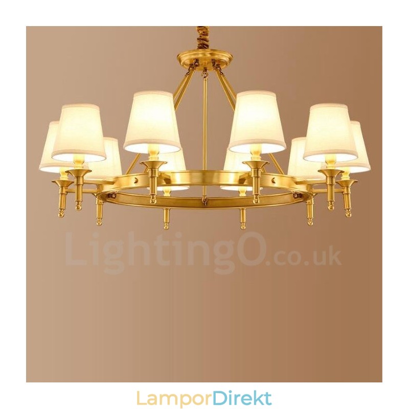 10 Light Rustic Lodge Integrerad Metallkrona