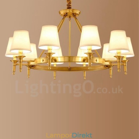 10 Light Rustic Lodge Integrerad Metallkrona