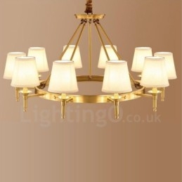 10 Light Rustic Lodge Integrerad Metallkrona