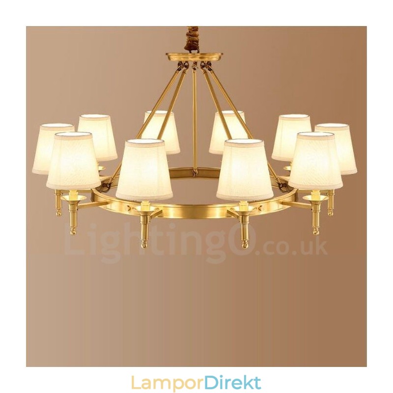 10 Light Rustic Lodge Integrerad Metallkrona