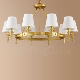 10 Light Rustic Lodge Integrerad Metallkrona