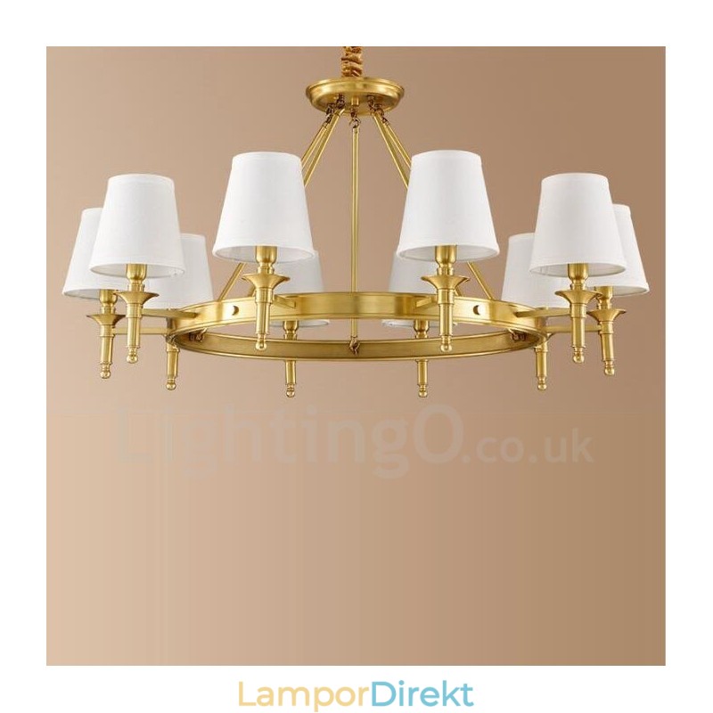 10 Light Rustic Lodge Integrerad Metallkrona